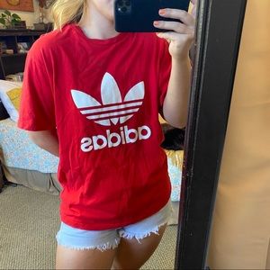 RED ADIDAS TEE ❤️